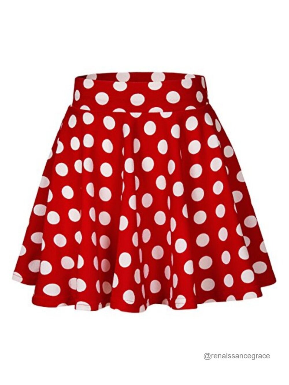 High Waisted Pleated Mini Skirt Stretchy Tummy Control Skater